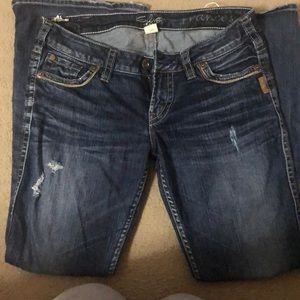 Silver bootcut jeans